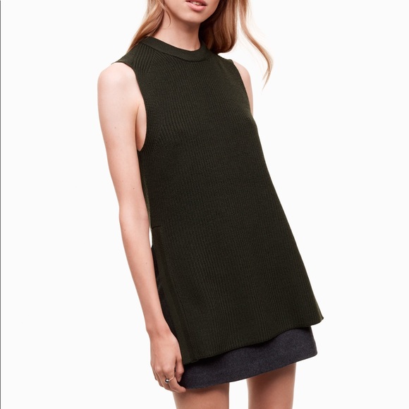 Aritzia Wilfred Tank Palmier Sweater Light Brown - Picture 8 of 8